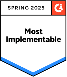 G2 badge Most Implementable Winter 2024