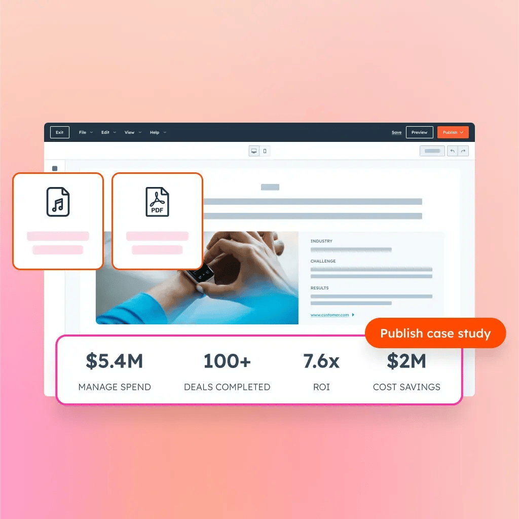 Content agent showing ability to create a case study