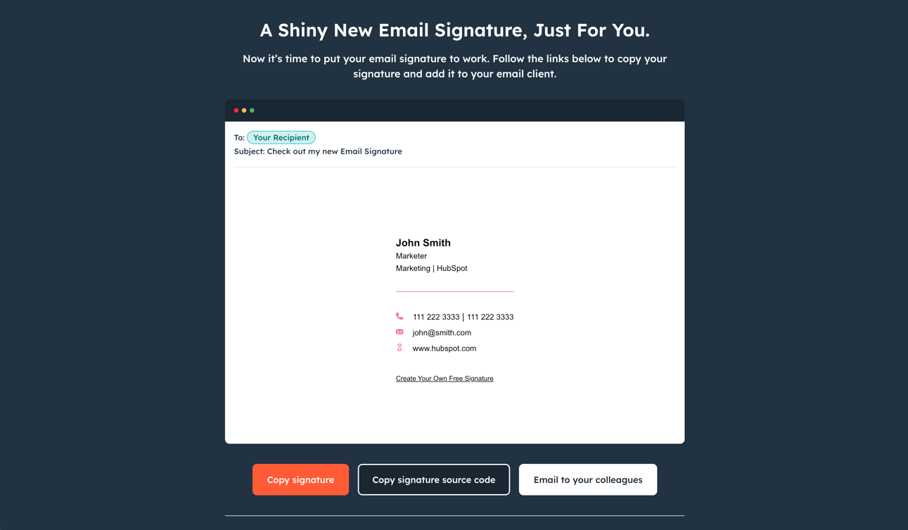 Copy Your Email Signature